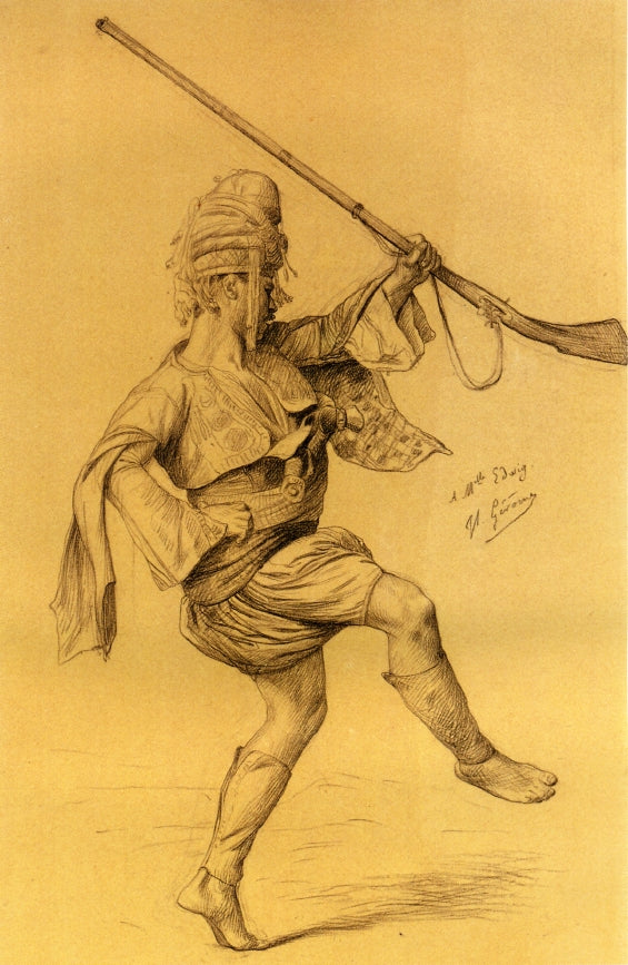 Dancing Bashi-Bazouk, vintage artwork by Jean-Leon Gerôme, 12x8" (A4) Poster