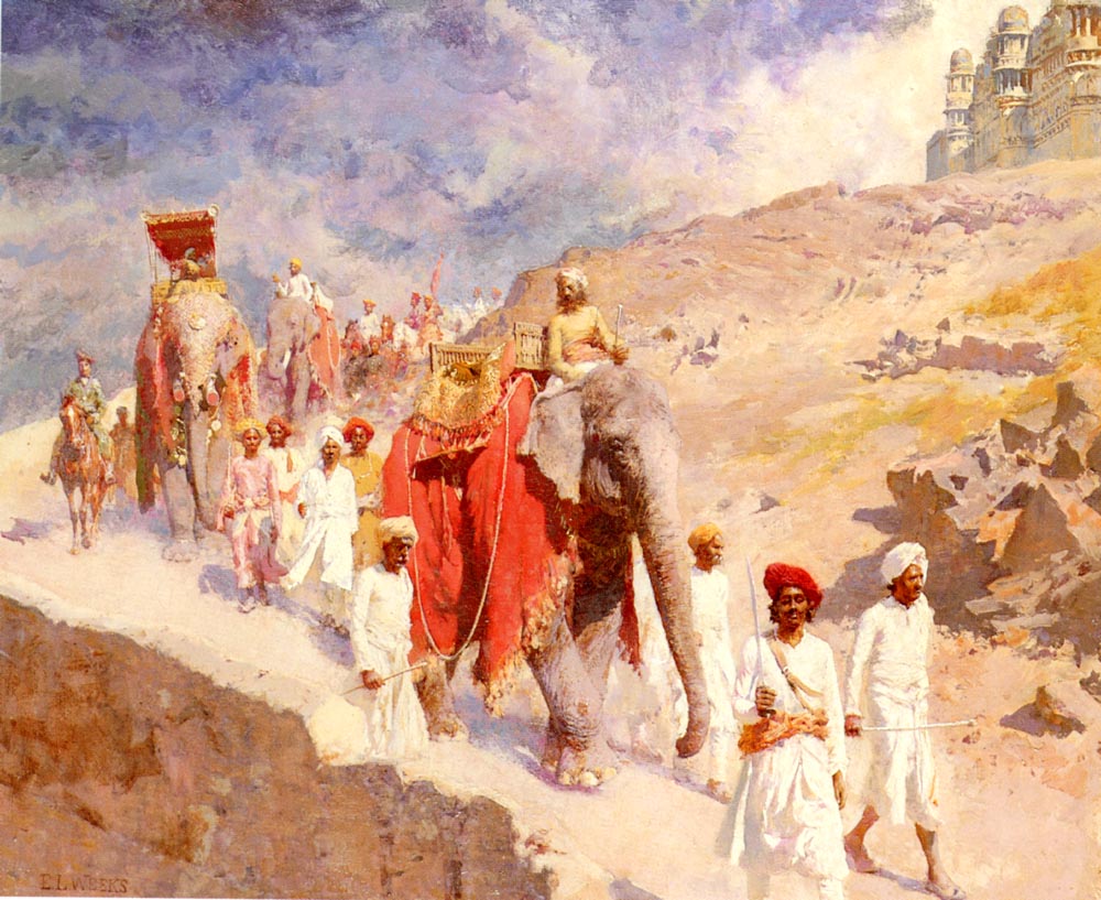 An Indian Hunting Party, vintage artwork by Edwin Lord Weeks, 12x8" (A4) Poster