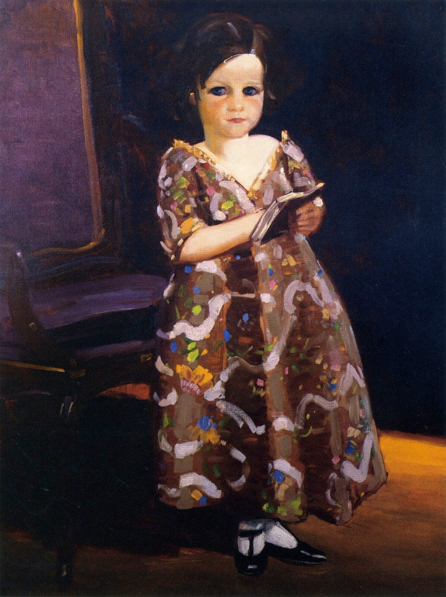 Jenny McKean as Infanta, vintage artwork by George Luks, 12x8" (A4) Poster