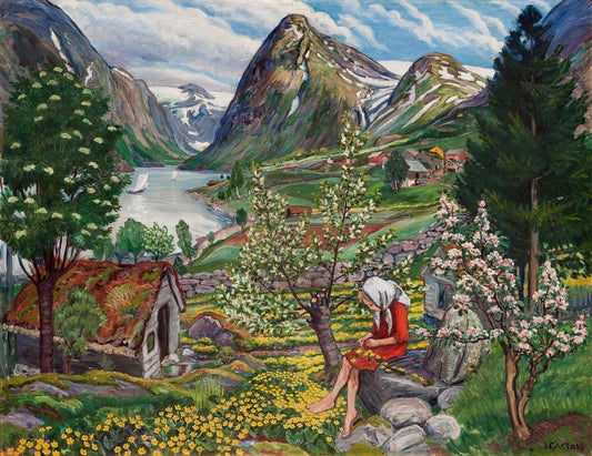 Kari - Motif from Sunde by Nicolai Astrup,16x12(A3) Poster