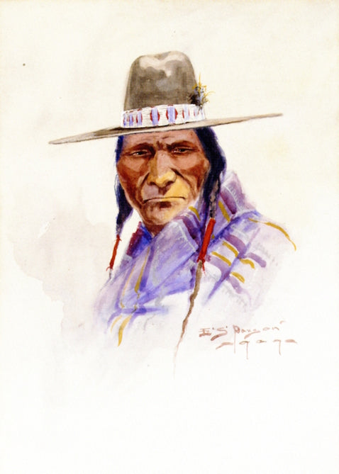 Flathead by Edgar Samuel Paxson,A3(16x12")Poster