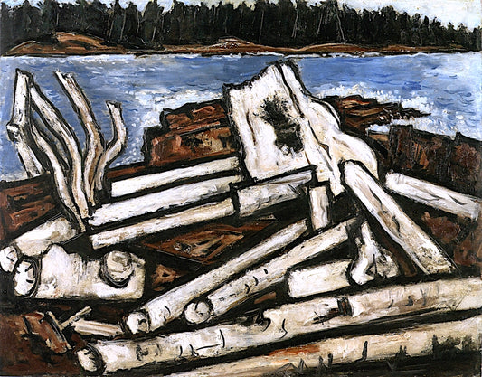Ghosts of the Forest, vintage artwork by Marsden Hartley, 12x8" (A4) Poster