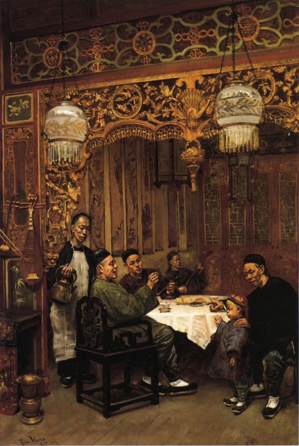 Chinese Restaurant by Theodore Wores,A3(16x12")Poster