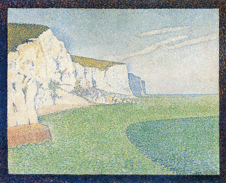 The Cliffs at Dover: The Cliffs At South Foreland, vintage artwork by Alfred William Finch, 12x8" (A4) Poster