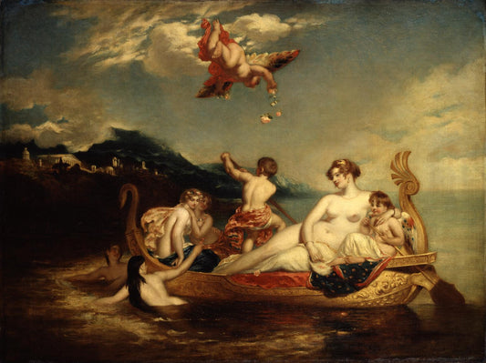 The Coral Finder: Venus and her Youthful Satellites, replica, vintage artwork by William Etty, A3 (16x12") Poster Print