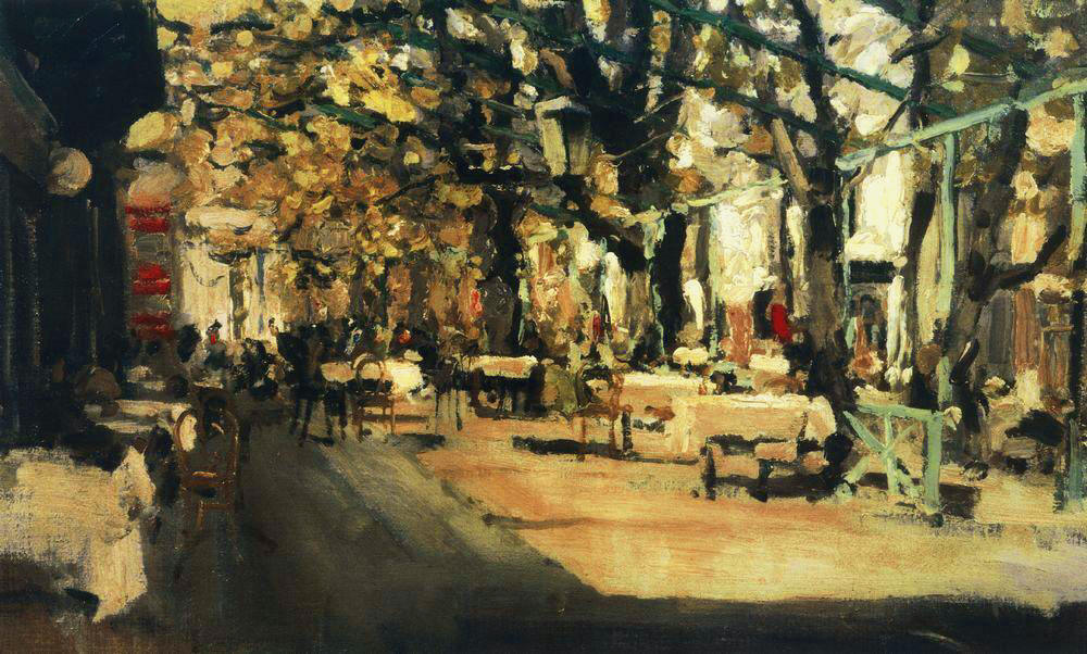 Cafe in Yalta by Constantin Alexeevich Korovin,A3(16x12")Poster