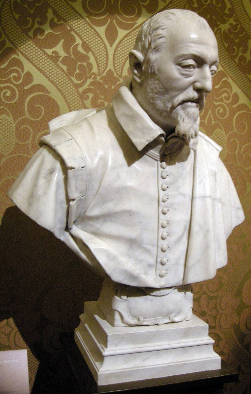 Antonio Cepparelli (bust), vintage artwork by Gian Lorenzo Bernini, 12x8" (A4) Poster