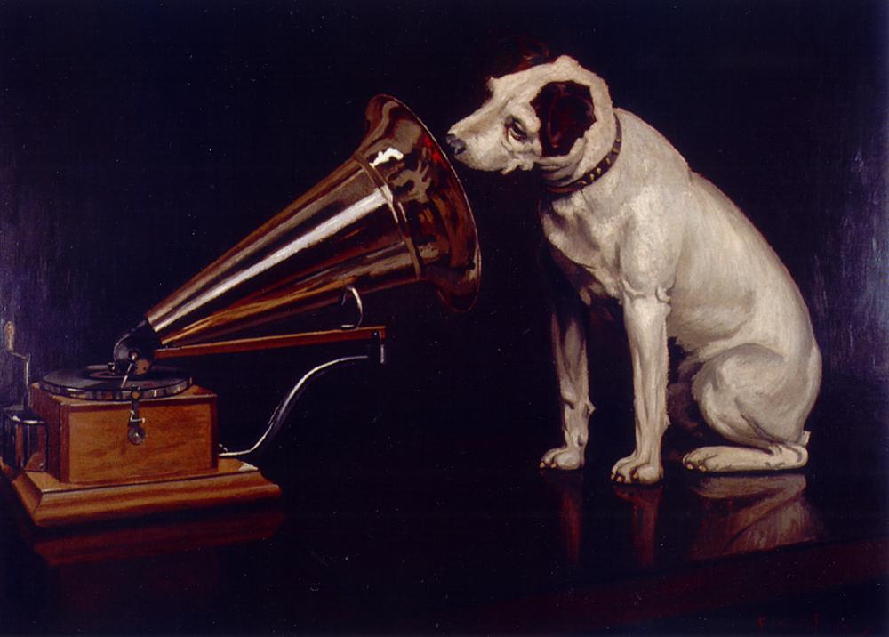 His Master's Voice, vintage artwork by Francis James Barraud, 12x8" (A4) Poster
