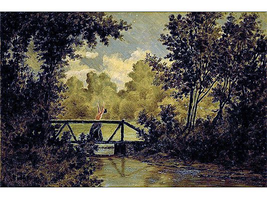 American Tragedy: Revenge, vintage artwork by Louis M. Eilshemius, 12x8" (A4) Poster