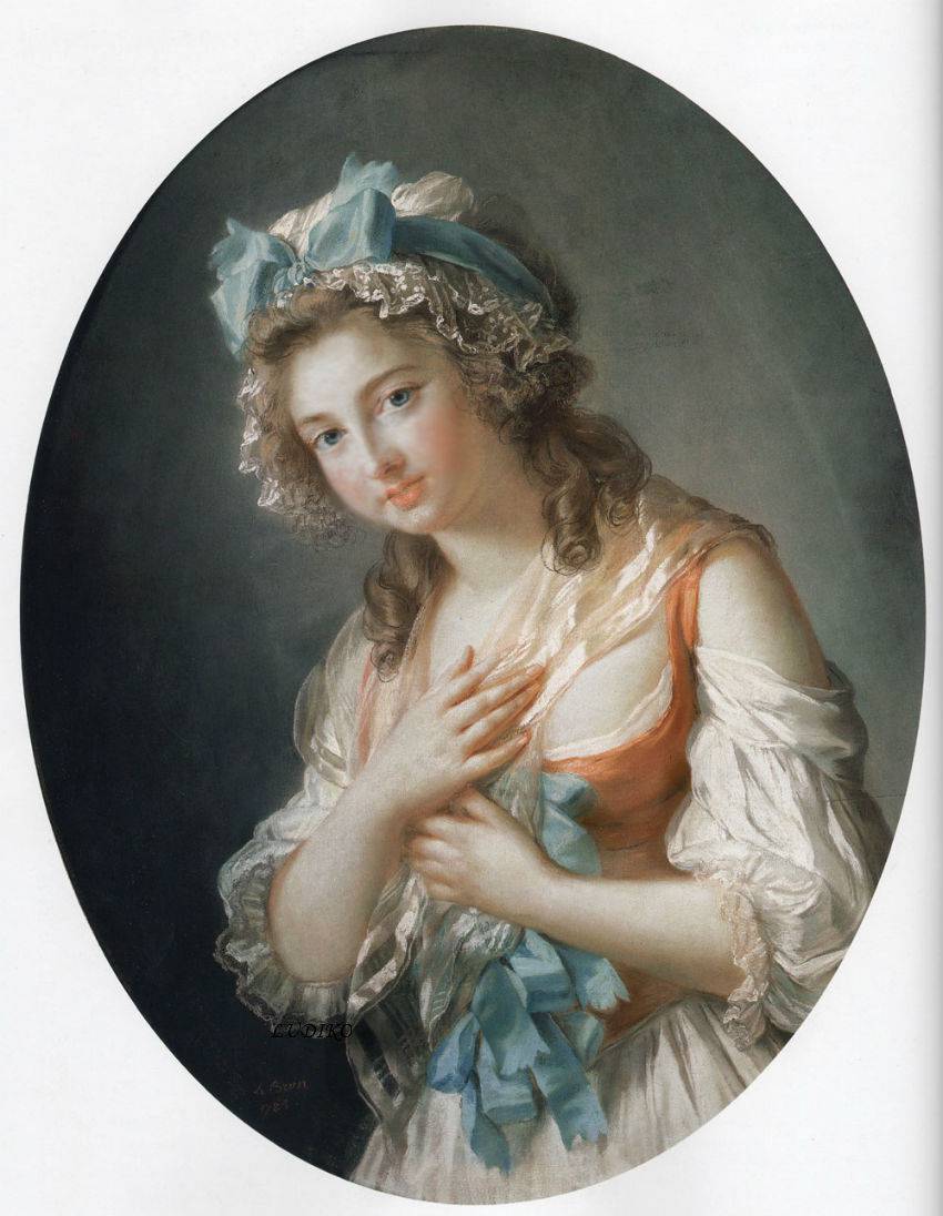 Duchesse de Guiche, vintage artwork by Élisabeth Vigee-Lebrun, 12x8" (A4) Poster