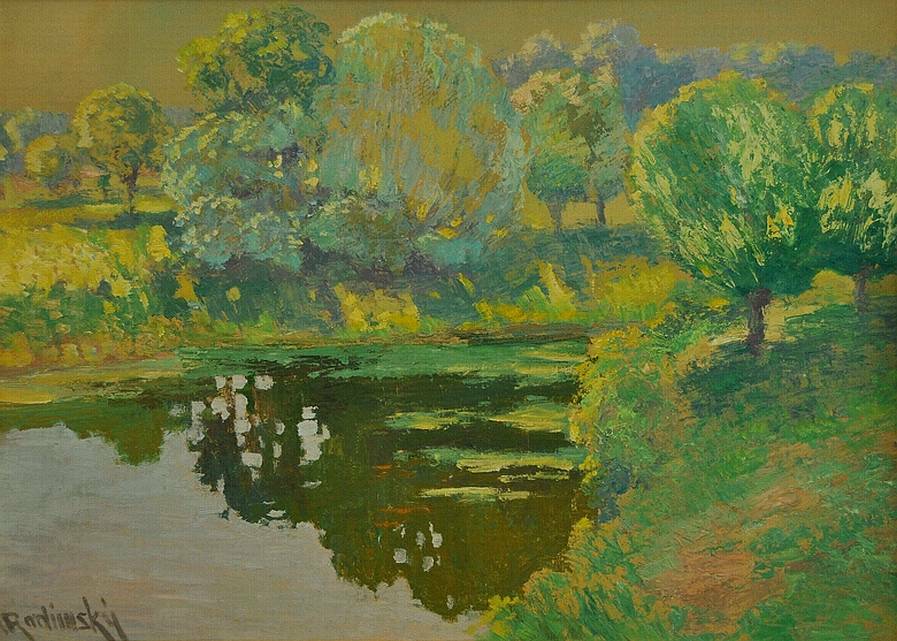 Morning on the River - Spring by Vaclav Radimsky,A3(16x12")Poster