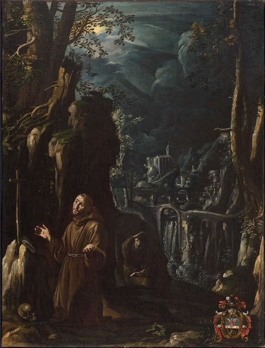 Saint Francis Receives the Stigmata, vintage artwork by Tanzio da Varallo, 12x8" (A4) Poster