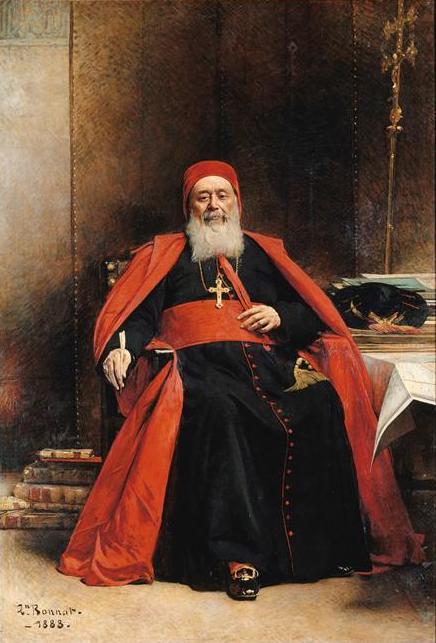 Cardinal Charles Lavigerie, vintage artwork by Leon Joseph Florentin Bonnat, 12x8" (A4) Poster