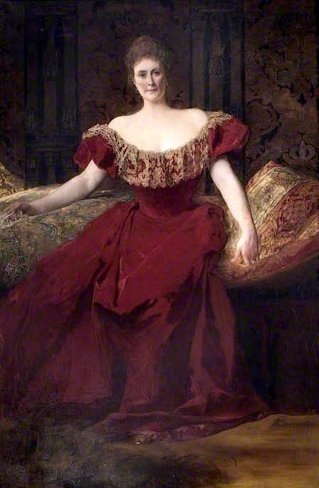 Henrietta Maria Walter, Wife of Arthur Fraser Walter of Bearwood, High Steward of Woking, vintage artwork by Benjamin Constant, 12x8" (A4) Poster