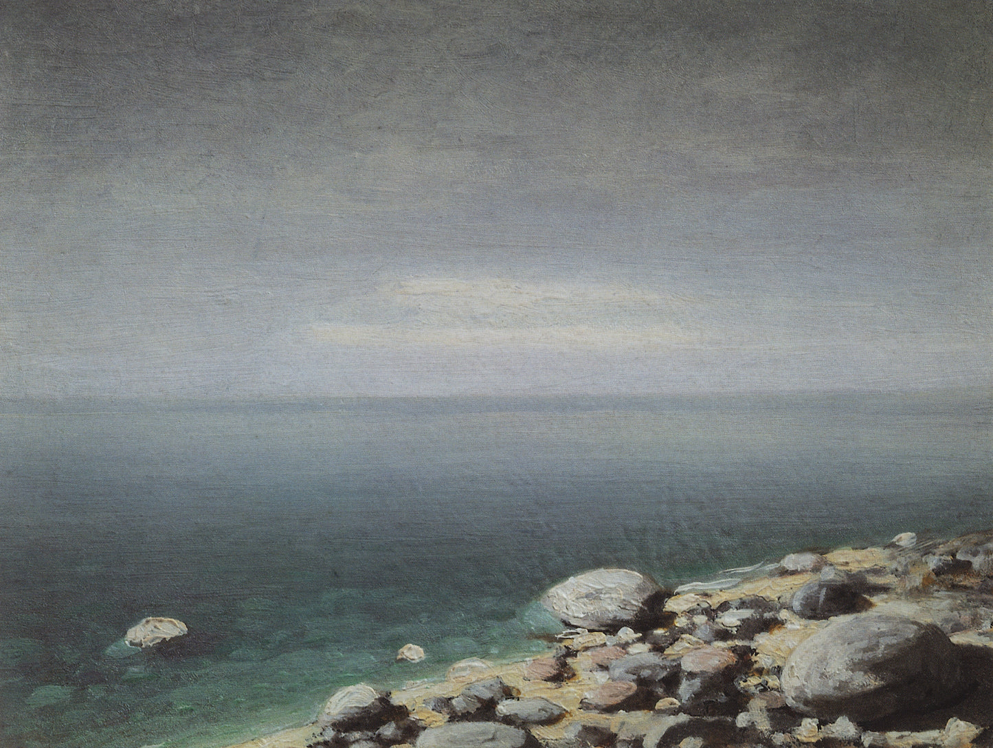 Grey Day in Crimea, vintage artwork by Arkhip Ivanovich Kuindzhi, 12x8" (A4) Poster
