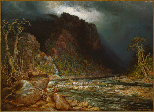 A Coming Storm in the Adirondacks, vintage artwork by Homer Watson, 12x8" (A4) Poster