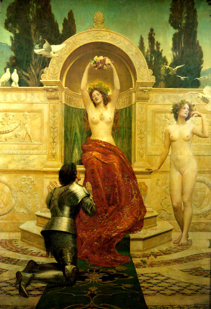 In the Venusberg Tannhäuser, vintage artwork by John Maler Collier, 12x8" (A4) Poster