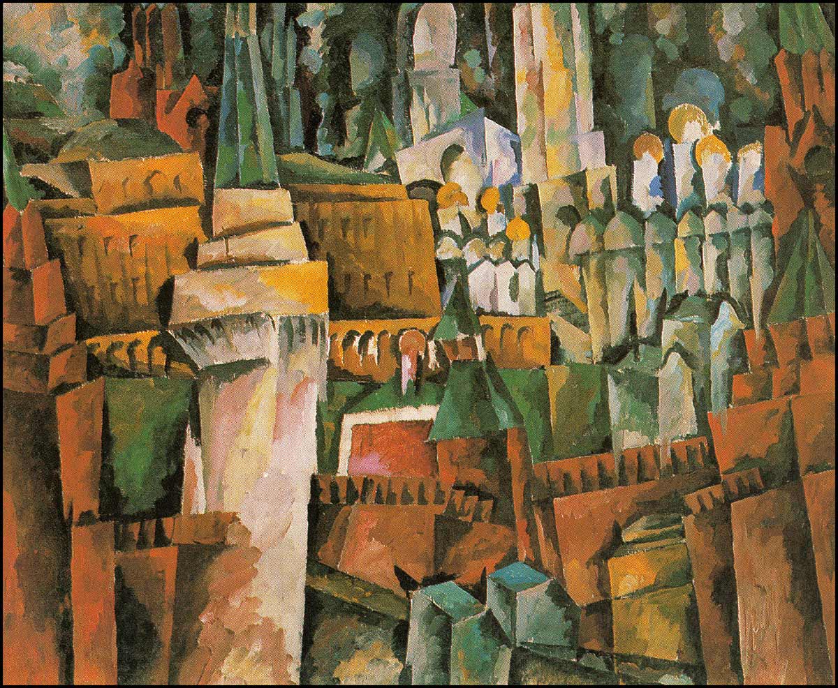 The Kremlin, vintage artwork by Aristarkh Lentulov, 12x8" (A4) Poster