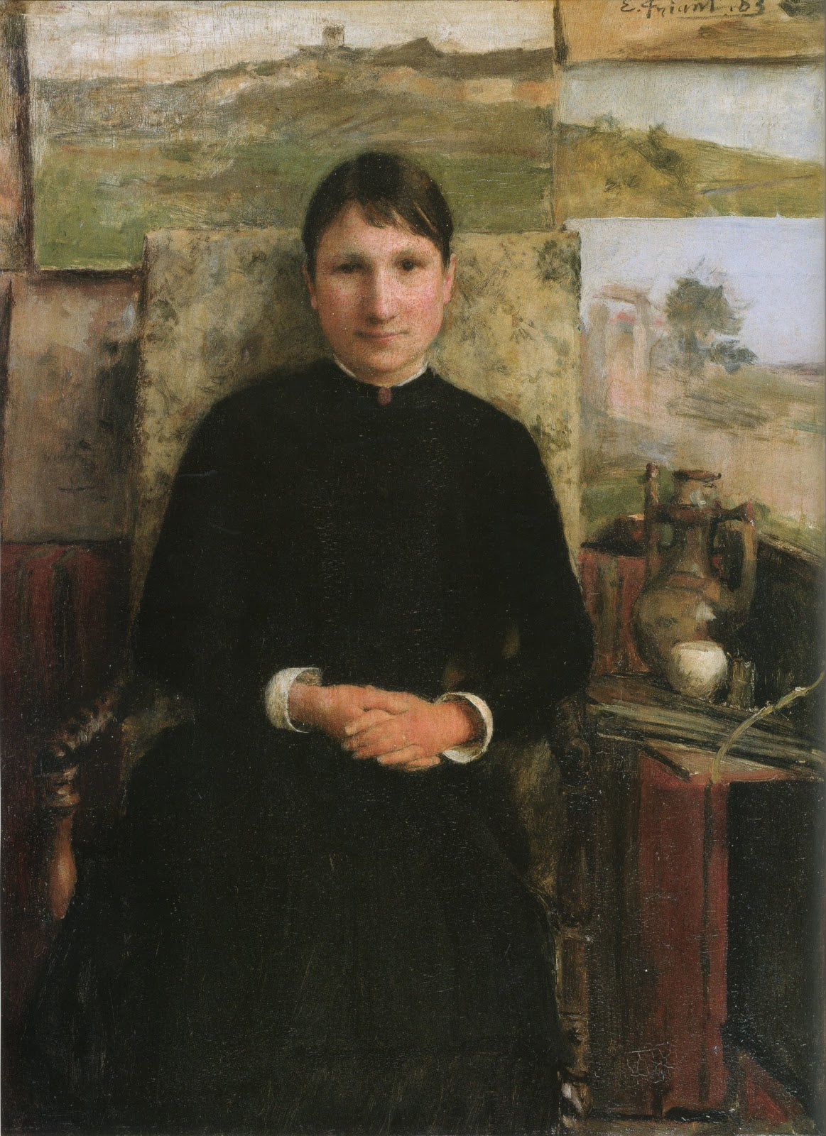 Portrait of Madame Petitjean by emile Friant,A3(16x12")Poster