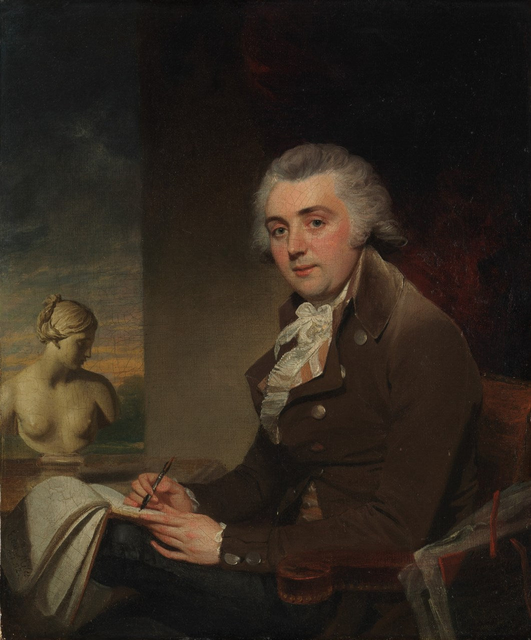 Edward Miles (1752-1828), vintage artwork by Sir William Beechey, 12x8" (A4) Poster