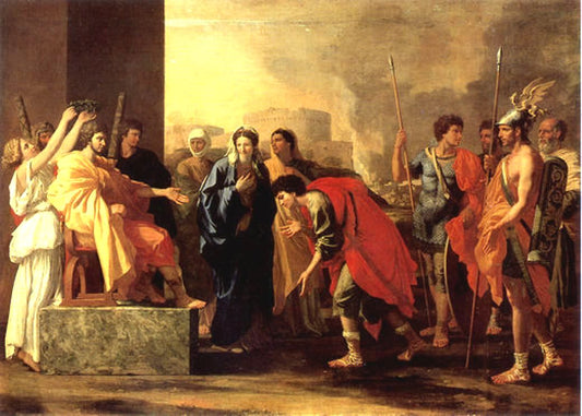 Continence of Scipio, vintage artwork by Nicolas Poussin, 12x8" (A4) Poster