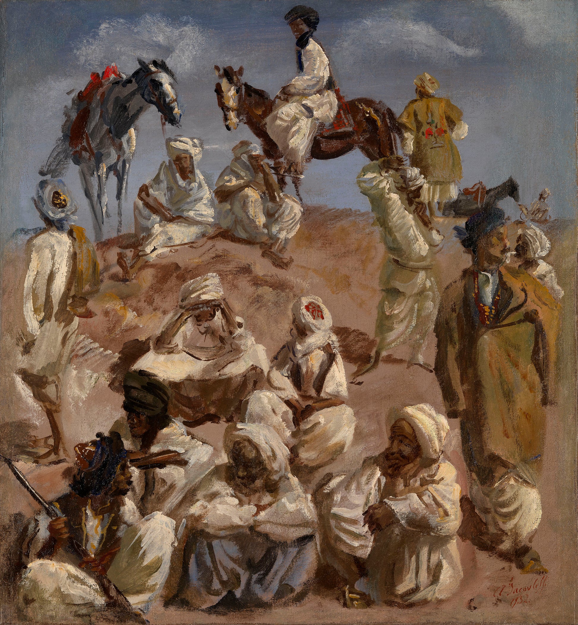 Afghans, vintage artwork by Alexander Evgenievich Yakovlev, 12x8" (A4) Poster