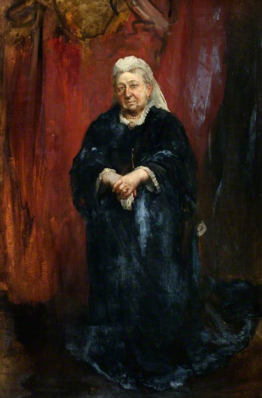 Queen Victoria (1819–1901), Reigned 1837–1901, vintage artwork by Sir James Jebusa Shannon, 12x8" (A4) Poster
