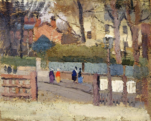 Suburban Houses, Manchester, vintage artwork by Pierre Adolphe Valette, 12x8" (A4) Poster