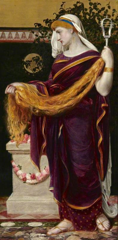 Berenice, Queen of Egypt, vintage artwork by Anthony Frederick Sandys, 12x8" (A4) Poster