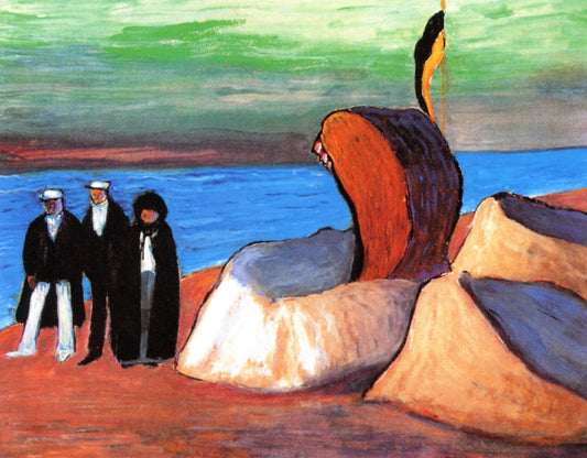 The Baltic Sea at Prerow, vintage artwork by Marianne von Werefkin, 12x8" (A4) Poster