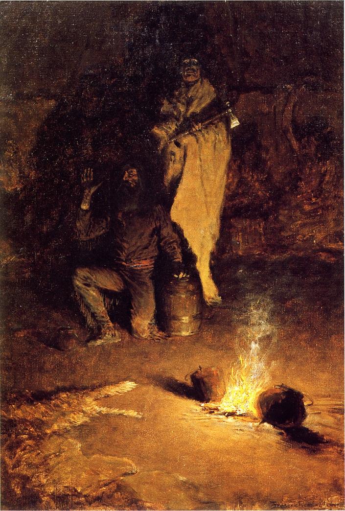 Guard of the Whiskey Trader by Frederic Remington,A3(16x12")Poster