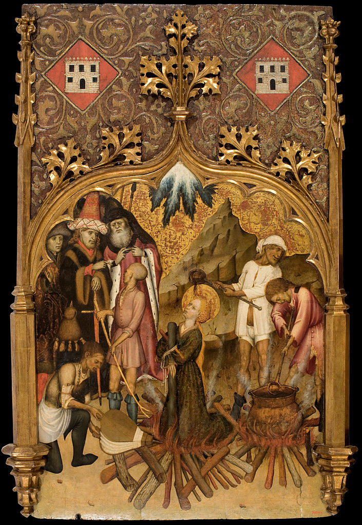 Martyrdom of Saint Lucy by Bernat Martorell,16x12(A3) Poster