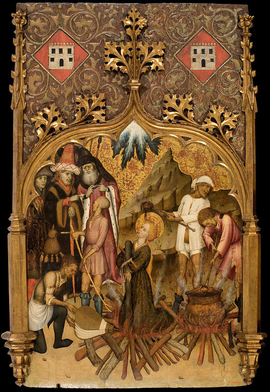 Martyrdom of Saint Lucy by Bernat Martorell,16x12(A3) Poster