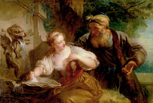 The Amorous Proposal, vintage artwork by Franҫois Lemoyne, 12x8" (A4) Poster