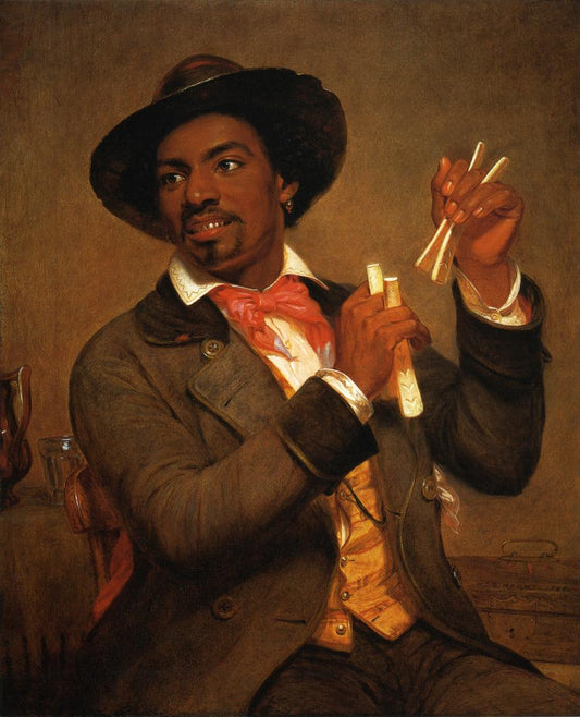 The Bone Player, vintage artwork by William Sidney Mount, A3 (16x12") Poster Print