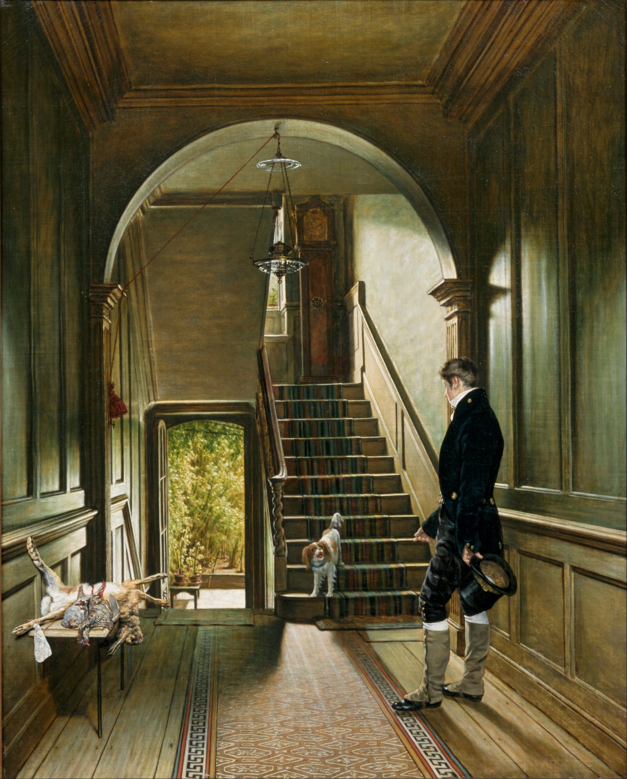 Staircase of his London Residence, vintage artwork by Pieter Christoffel Wonder, 12x8" (A4) Poster
