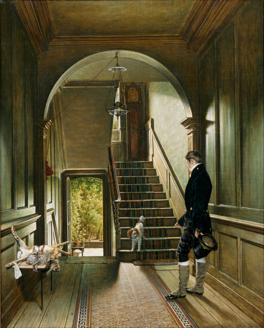 Staircase of his London Residence, vintage artwork by Pieter Christoffel Wonder, 12x8" (A4) Poster