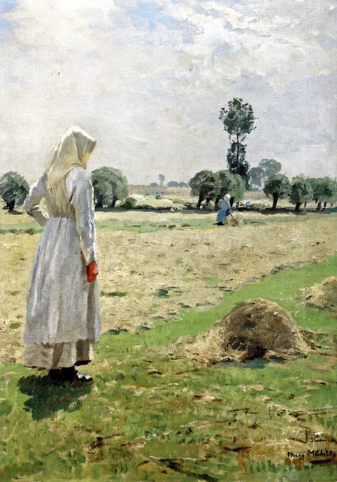 Hay Season in Ilverich by Hugo Muhlig,A3(16x12")Poster