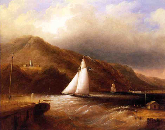 View of Caldwell's Landing, vintage artwork by Edmund C. Coates, A3 (16x12") Poster Print