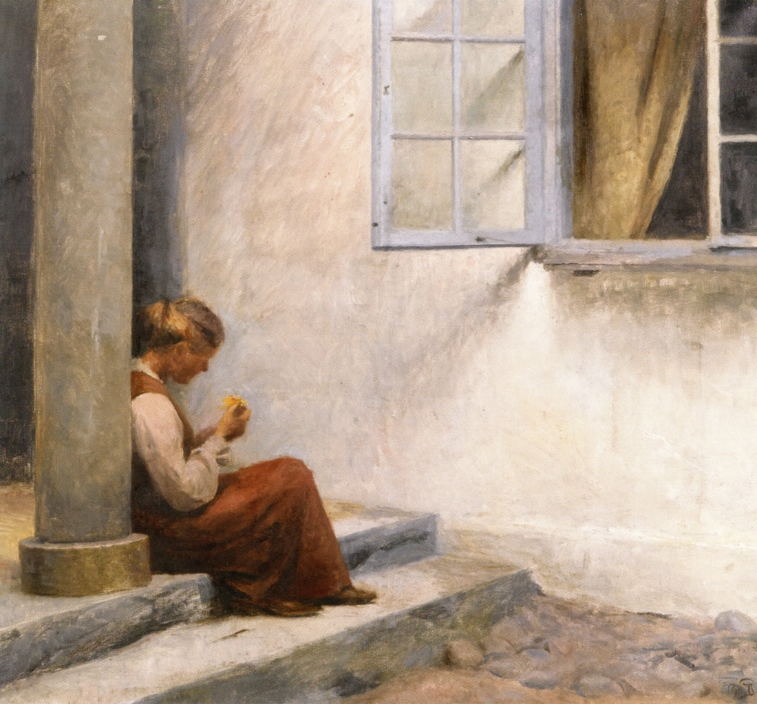 On the Porch, Liselund by Peter Ilsted,A3(16x12")Poster