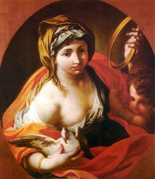 Allegory of Peace, vintage artwork by Sebastiano Conca, 12x8" (A4) Poster