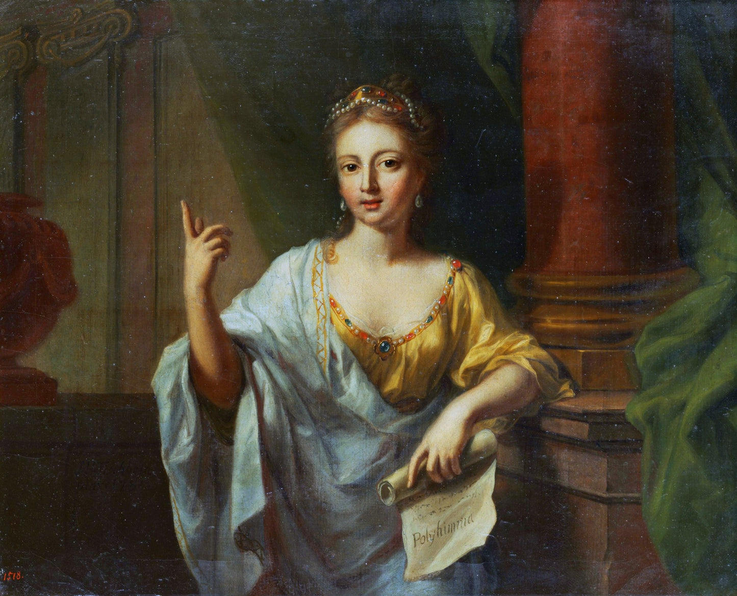 The Nine Muses - Polyhymnia (Rhetoric), vintage artwork by Johann Heinrich Tischbein the Elder, 12x8" (A4) Poster