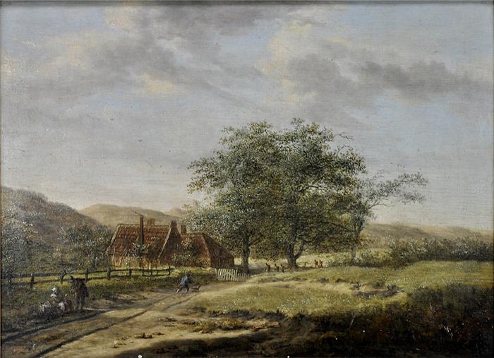 Road to Zaanvoord, vintage artwork by Vincent van der Vinne, 12x8" (A4) Poster