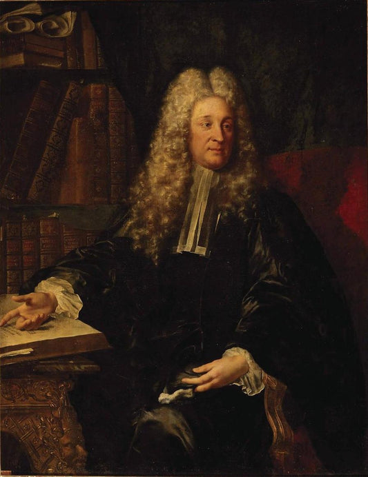 Portrait of Henri-François d'Aguesseau (1668-1751), vintage artwork by Hyacinthe Rigaud, 12x8" (A4) Poster