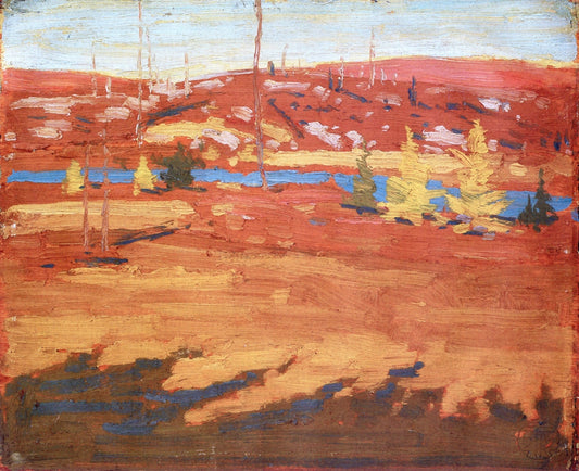 Cranberry Marsh and Hill, vintage artwork by Tom Thomson, 12x8" (A4) Poster