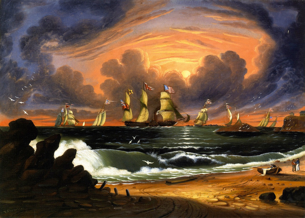 View of Nahant, vintage artwork by Thomas Chambers, A3 (16x12") Poster Print