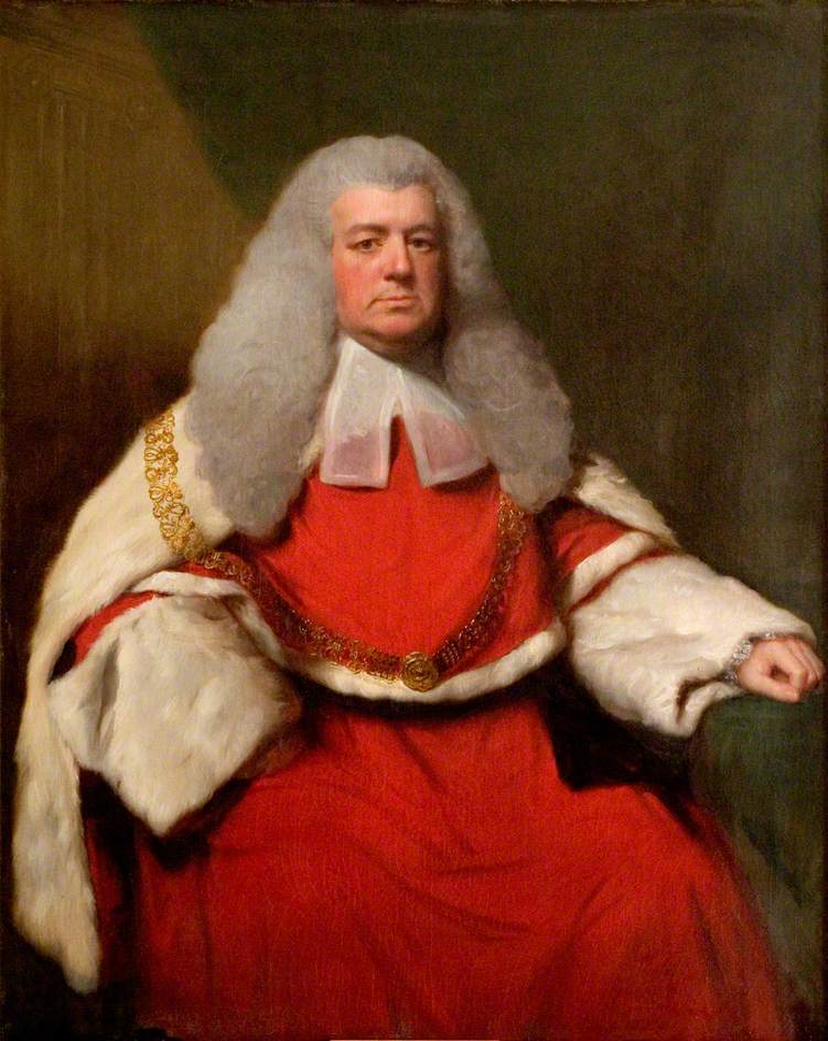 Sir James Eyre, Chief Justice of the Common Pleas, vintage artwork by Lemuel Francis Abbott, 12x8" (A4) Poster