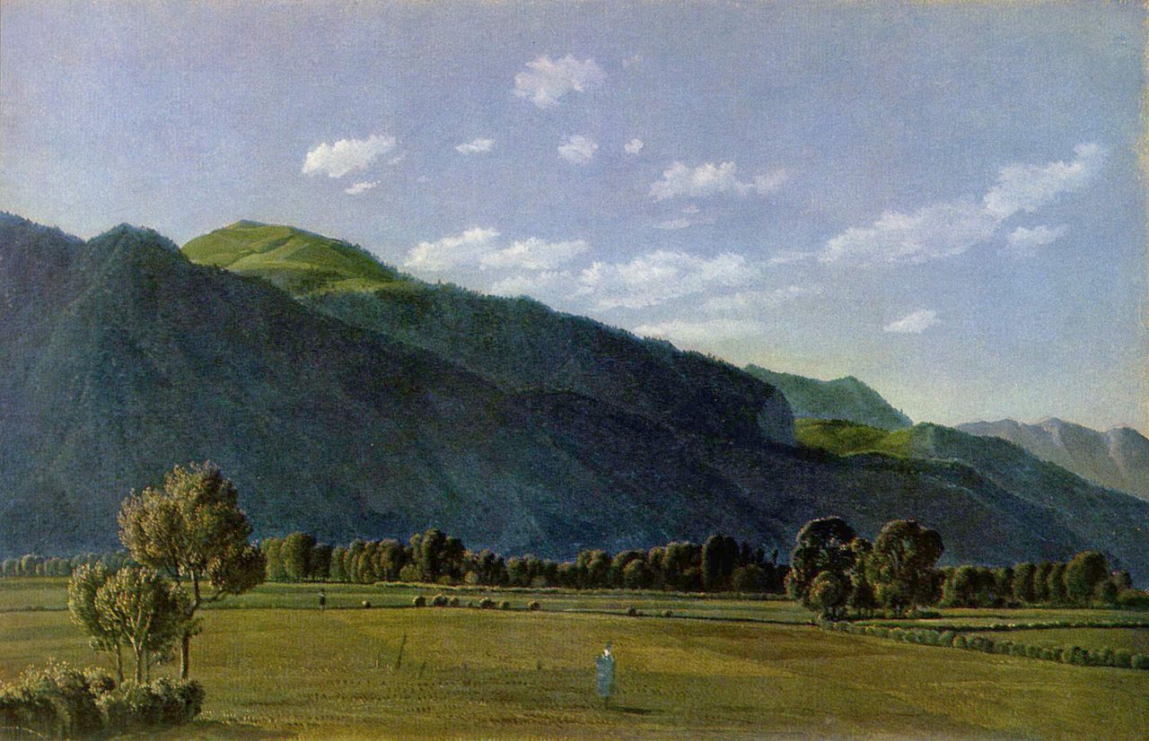 View of the Valley of Kreuth, vintage artwork by Wilhelm von Kobell, 12x8" (A4) Poster
