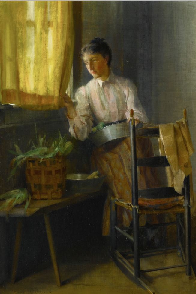 Looking Out the Window, vintage artwork by Francis Coates Jones, 12x8" (A4) Poster