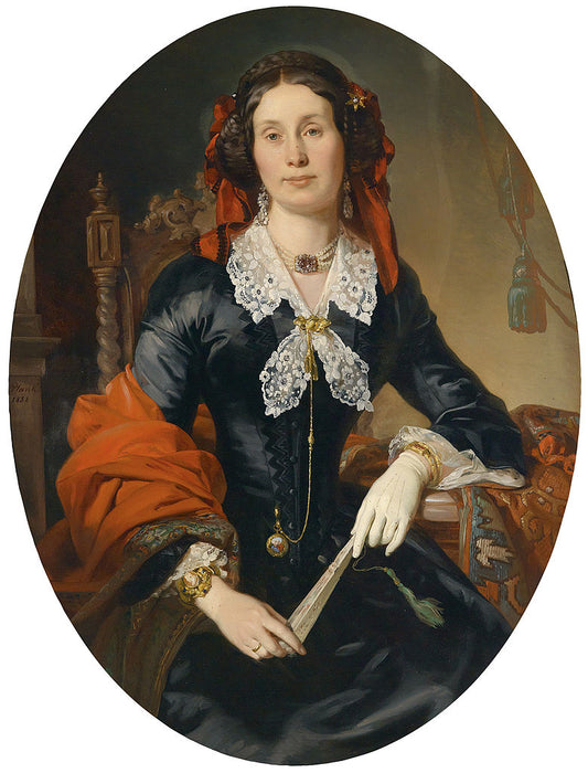 Portrait of Anna Reitter, vintage artwork by Josef Plank, A3 (16x12") Poster Print